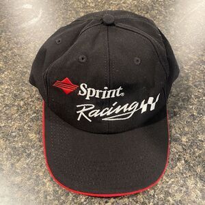 Vintage Sprint Racing Hat Adjustable Strap K Products Sprint PCS Black Red